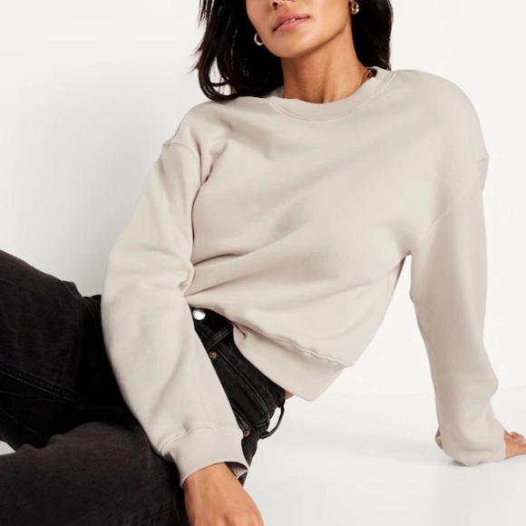 NWT OLD NAVY Crew-Neck Sweatshirt Color: Wish Bone SIZE X-LARGE - Picture 4 of 5